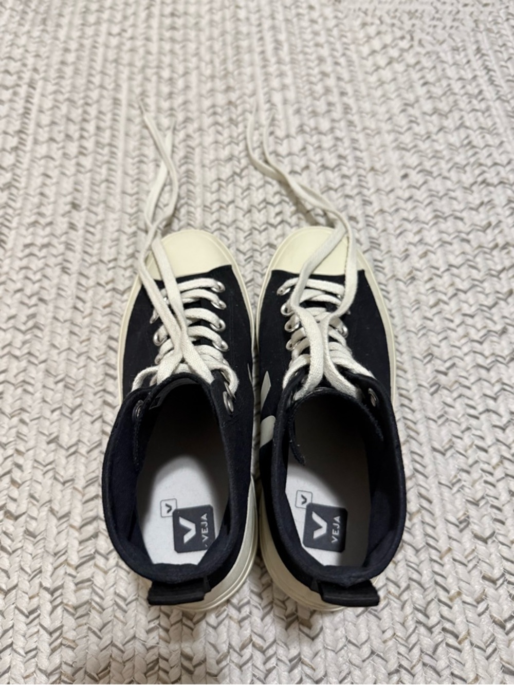 VEJA Wata II High Top Canvas Sneakers in Black/Pierre - Picture 9 of 13